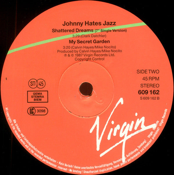 Johnny Hates Jazz – Shattered Dreams (Extended Mix) (NM, FUNDA EX) BOX19