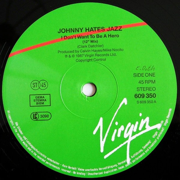 Johnny Hates Jazz – I Don't Want To Be A Hero (NM) BOX12