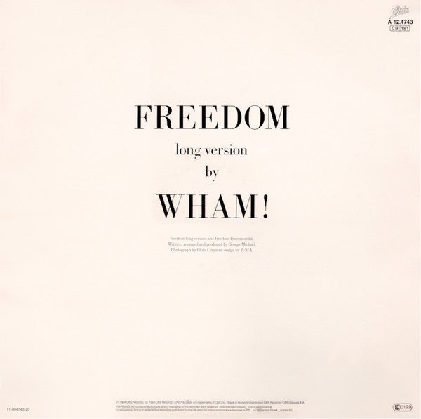 Wham! – Freedom (Long Version) (NM) BOX31