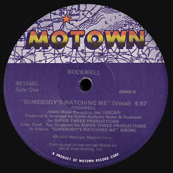 Rockwell – Somebody's Watching Me (VG+, FUNDA GENÉRICA MOTOWN) BOX4
