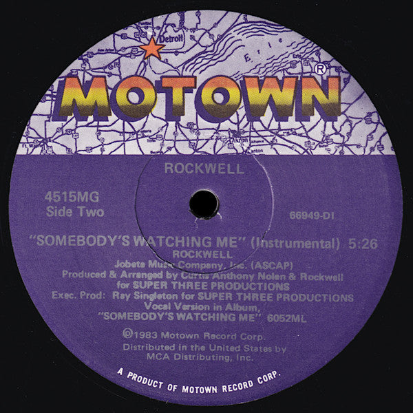 Rockwell – Somebody's Watching Me (VG+, FUNDA GENÉRICA MOTOWN) BOX4