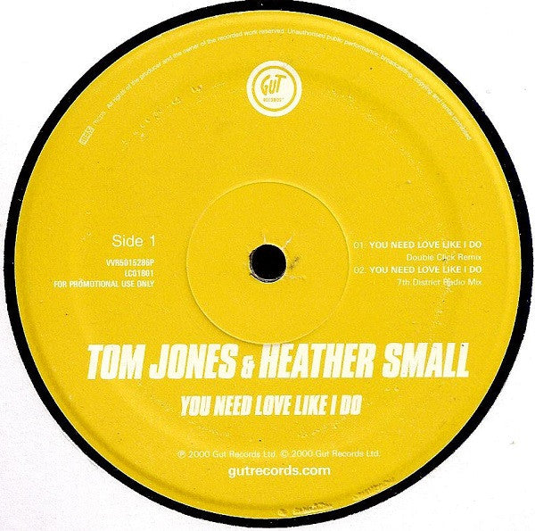 Tom Jones & Heather Small – You Need Love Like I Do (NM, FUNDA GENÉRICA) BOX21