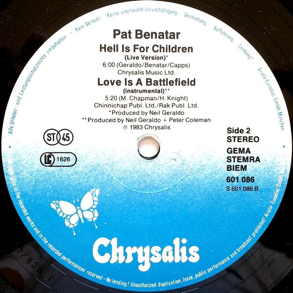 Benatar  – Love Is A Battlefield (VG+) BOX21