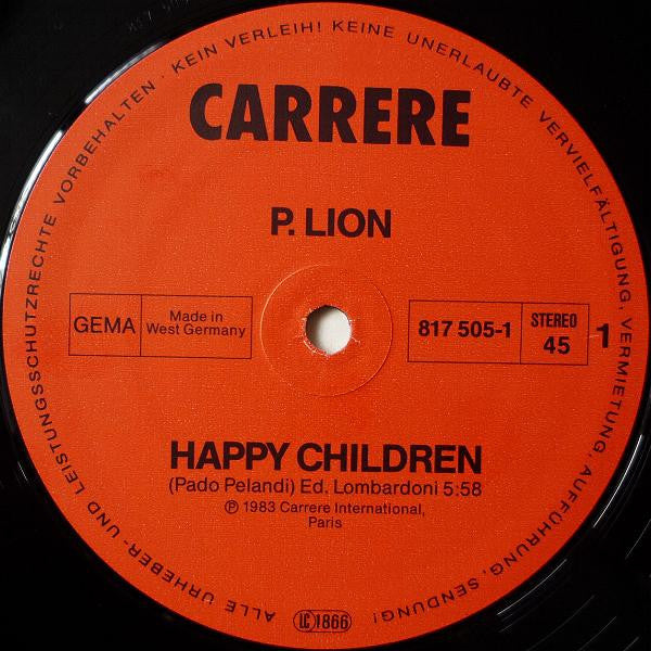 Portada de album P. Lion - Happy Children (EX) BOX24