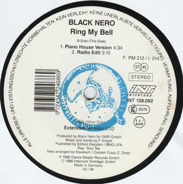 Black Nero – Ring My Bell (VG+) BOX32
