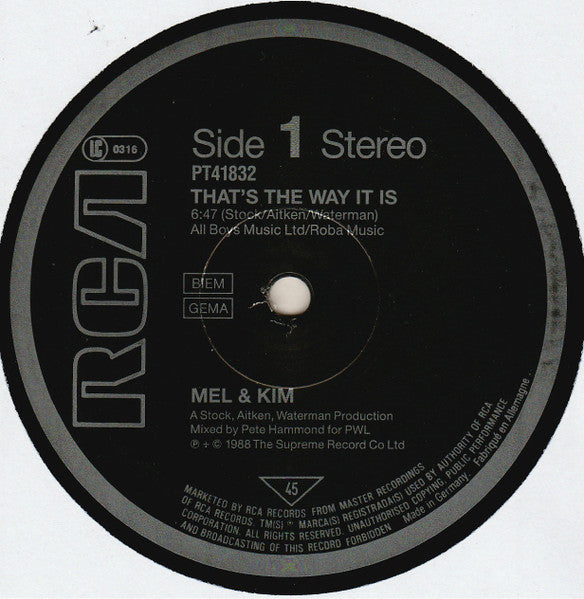 Mel & Kim - That's The Way It Is (NM) BOX31