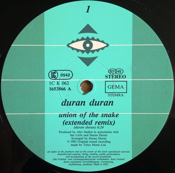 Duran Duran – Union Of The Snake (Extended Remix) (NM, FUNDA VG+) BOX1