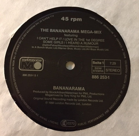 Bananarama – The Bananarama Mega-Mix (NM,FUNDA GENÉRICA) BOX19