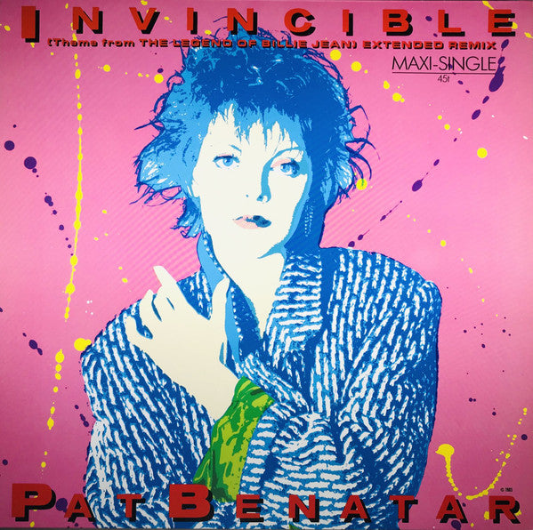 Pat Benatar – Invincible (Theme From The Legend Of Billie Jean) (Extended Remix) (VG+) BOX32