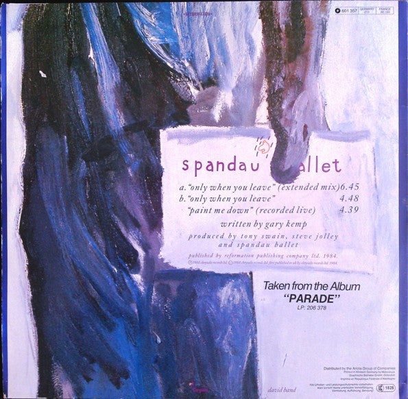 Spandau Ballet – Only When You Leave (NM, FUNDA VG+) BOX20