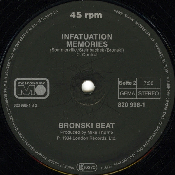 Bronski Beat – Smalltown Boy (VG+) BOX6