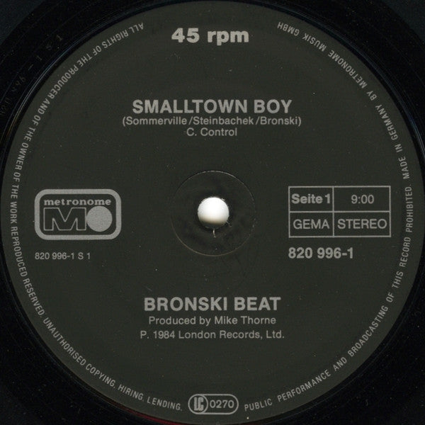 Bronski Beat – Smalltown Boy (VG+) BOX8