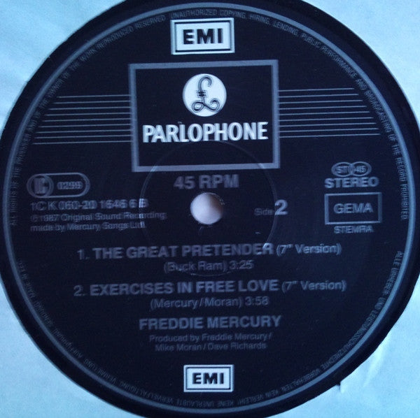 Freddie Mercury – The Great Pretender (NM, FUNDA VG+) BOX12