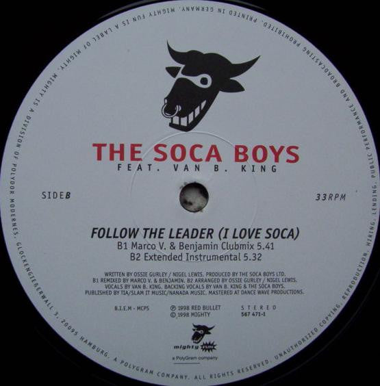 The Soca Boys  – Follow The Leader (I Love Soca) (NM, FUNDA VG+) BOX6