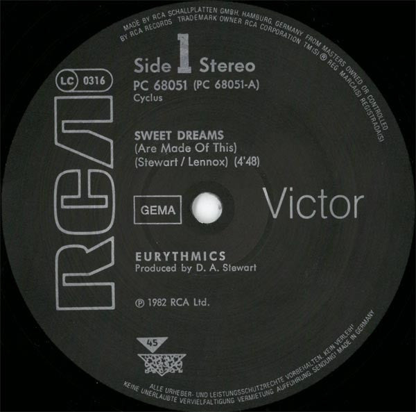 Eurythmics – Sweet Dreams (Are Made Of This) (NM, FUNDA VG+) BOX9