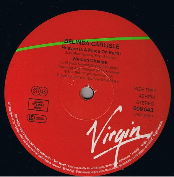 Belinda Carlisle – Heaven Is A Place On Earth (NM) BOX14