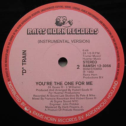 D-Train – You're The One For Me (NM, FUNDA EX) BOX22