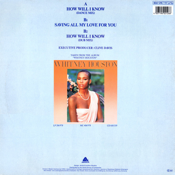 Whitney Houston – How Will I Know (NM) BOX7