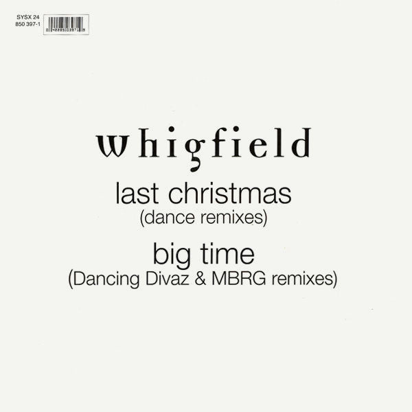 Whigfield – Last Christmas (Dance Remixes) / Big Time (Dancing Divaz & MBRG Remixes) (NM, FUNDA VG+) BOX1