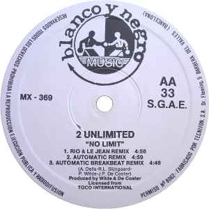 2 Unlimited ‎– No Limit (EX,NM) BOX15