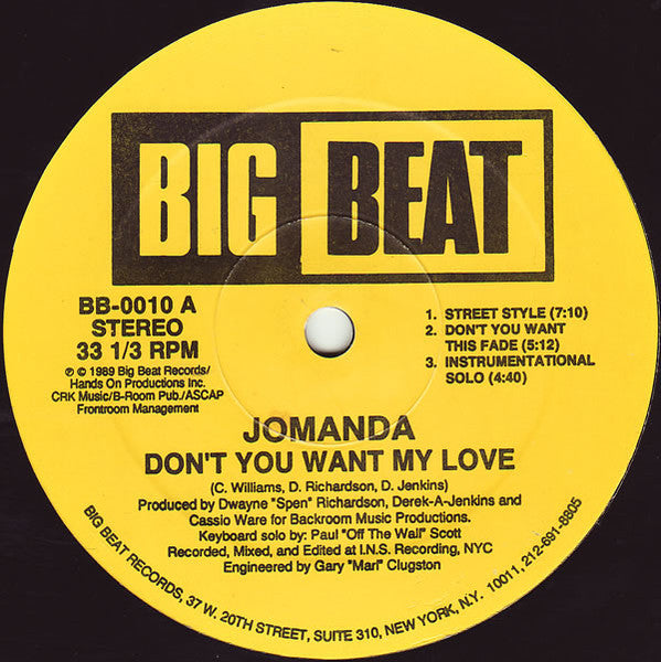 Jomanda – Don't You Want My Love (VG+) BOX36