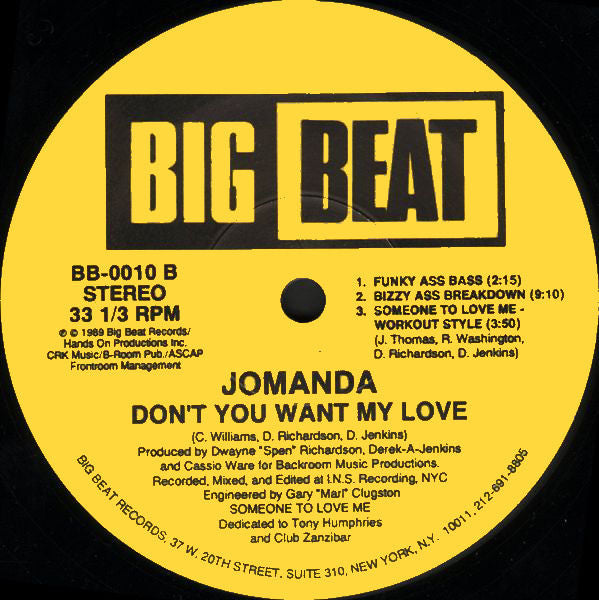 Jomanda – Don't You Want My Love (VG+) BOX36