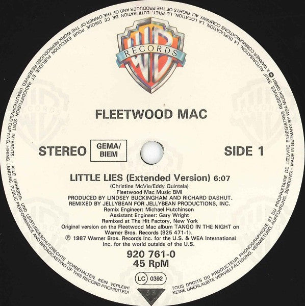 Fleetwood Mac – Little Lies (Extended Version) (VG+) BOX19