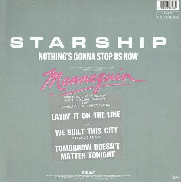 Starship – Nothing's Gonna Stop Us Now/We Built This City/Special Club Mix (NM, FUNDA VG+) BOX12