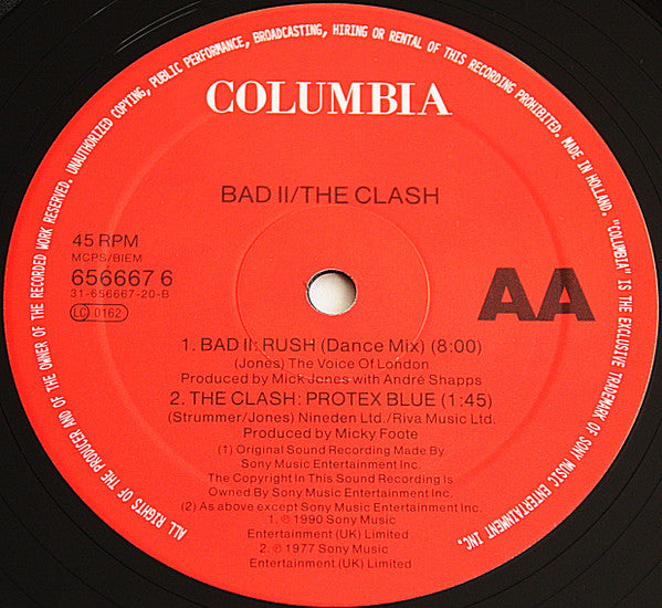 The Clash / Big Audio Dynamite II – Should I Stay Or Should I Go / Rush (NM, FUNDA EX) BOX12