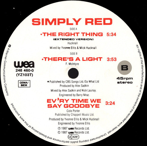 Simply Red – The Right Thing (NM) BOX6