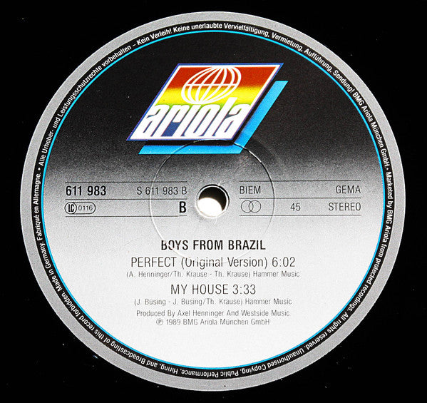 Boys From Brazil – Perfect (VG+) [nombre escrito con lapicera en funda] BOX36