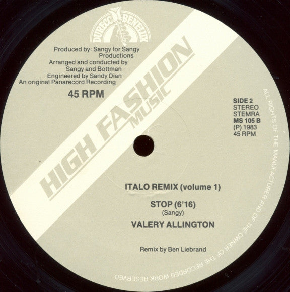 Various – Italo Remix (Volume 1) (VG+, Funda VG) Box27