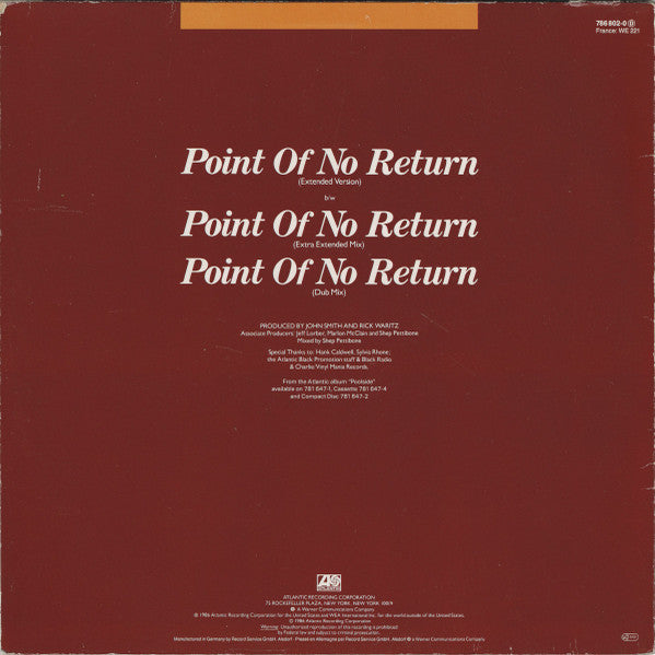 Nu Shooz – Point Of No Return (Extended Version) (NM, FUNDA EX) BOX22