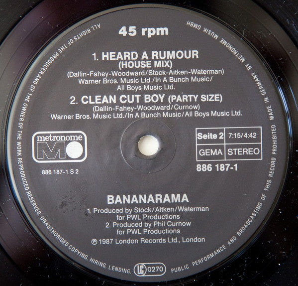 Bananarama – I Heard A Rumour (Miami Mix) (NM) BOX5