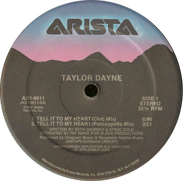 Taylor Dayne – Tell It To My Heart (VG+) BOX12
