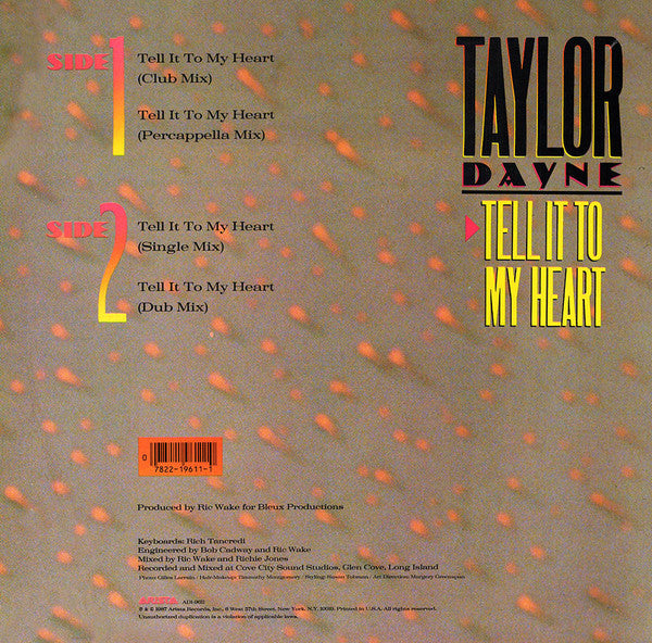 Taylor Dayne – Tell It To My Heart (NM, FUNDA VG+) BOX17