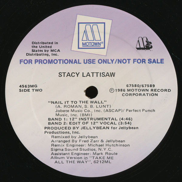 Stacy Lattisaw – Nail It To The Wall (Special 12" Version) (EX, FUNDA GENÉRICA) BOX3