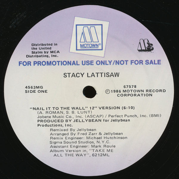 Stacy Lattisaw – Nail It To The Wall (Special 12" Version) (EX, FUNDA GENÉRICA) BOX3