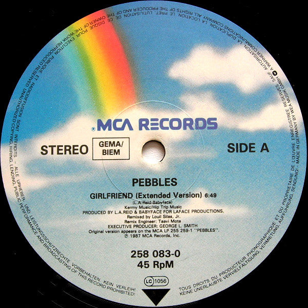 Pebbles – Girlfriend (Extended Version) (NM, FUNDA VG+) BOX20