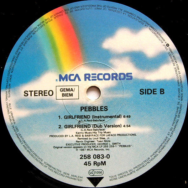 Pebbles – Girlfriend (Extended Version) (NM, FUNDA VG+) BOX20