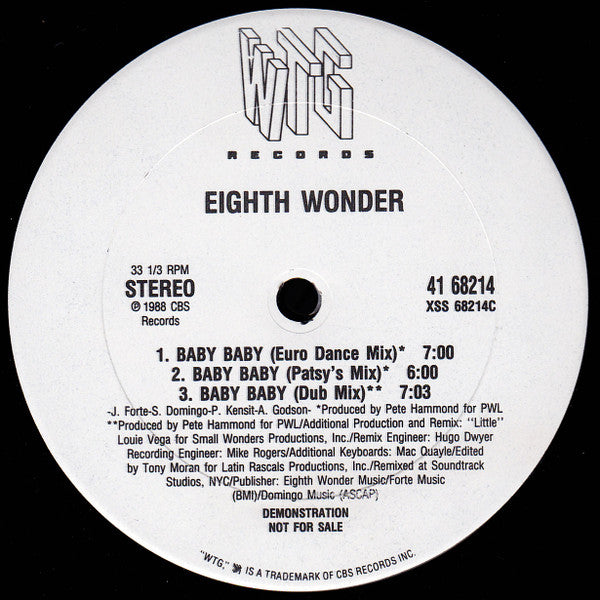 Eighth Wonder – Baby Baby (NM, FUNDA VG+) BOX21