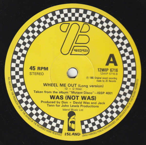 Was (Not Was) – Where Did Your Heart Go? / Wheel Me Out (Long Version) (NM) BOX13
