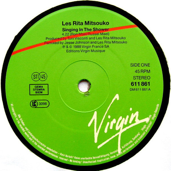 Les Rita Mitsouko & The Sparks – Singing In The Shower (NM, FUNDA EX) BOX16