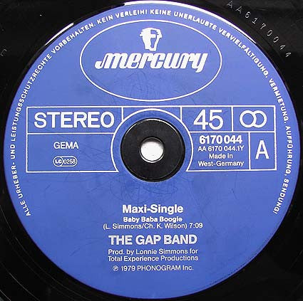 The Gap Band – Baby Baba Boogie / Burn Rubber On Me (Why You Wanna Hurt Me) (EX) BOX34