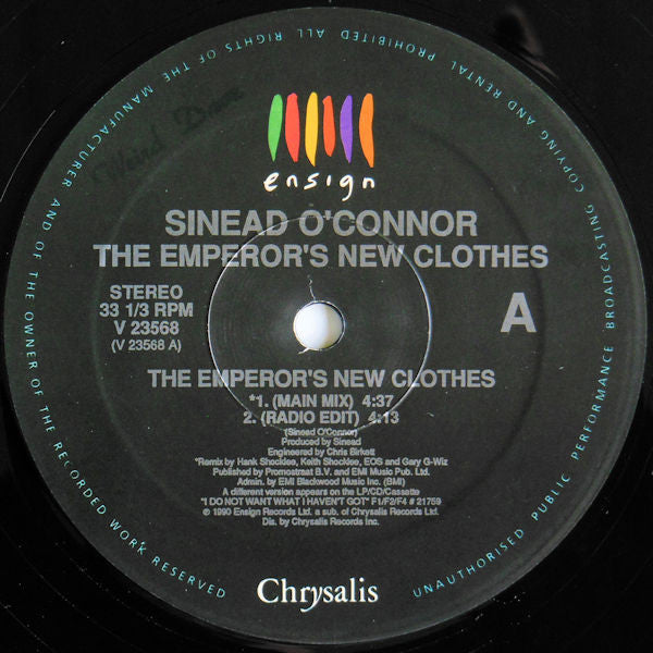 Sinéad O'Connor – The Emperor's New Clothes (NM, FUNDA VG+) BOX34