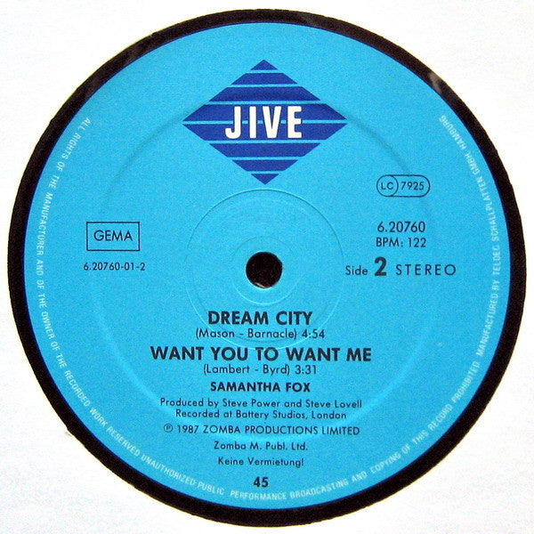 Samantha Fox – Nothing's Gonna Stop Me Now (VG+) BOX26