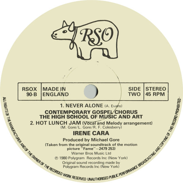 Irene Cara / Contemporary Gospel Chorus The High School Of Music And Art ‎– Fame (EX,FUNDA GENÉRICA DE SELLO) BOX3