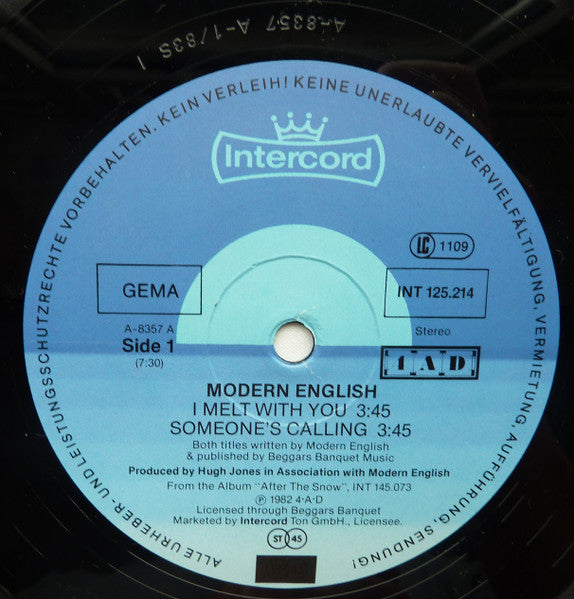 Modern English – I Melt With You (EX) BOX22