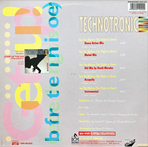 Technotronic – Get Up! (Before The Night Is Over) (NM, FUNDA EX) BOX23