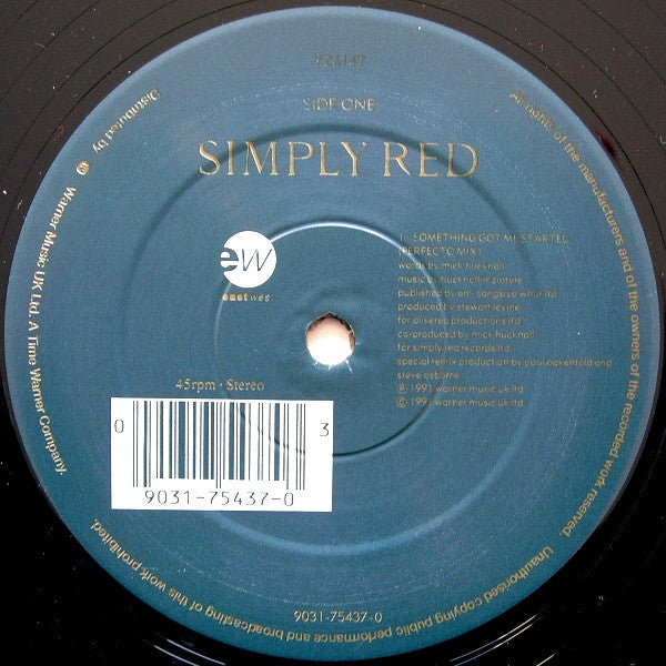 Simply Red – Something Got Me Started (EX, FUNDA VG+) BOX19